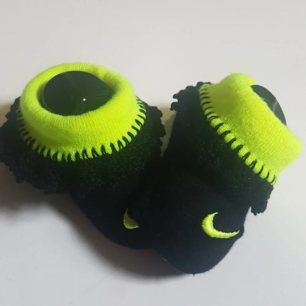 Custom Hand Crocheted Nike Baby Girl Booties 0-6M